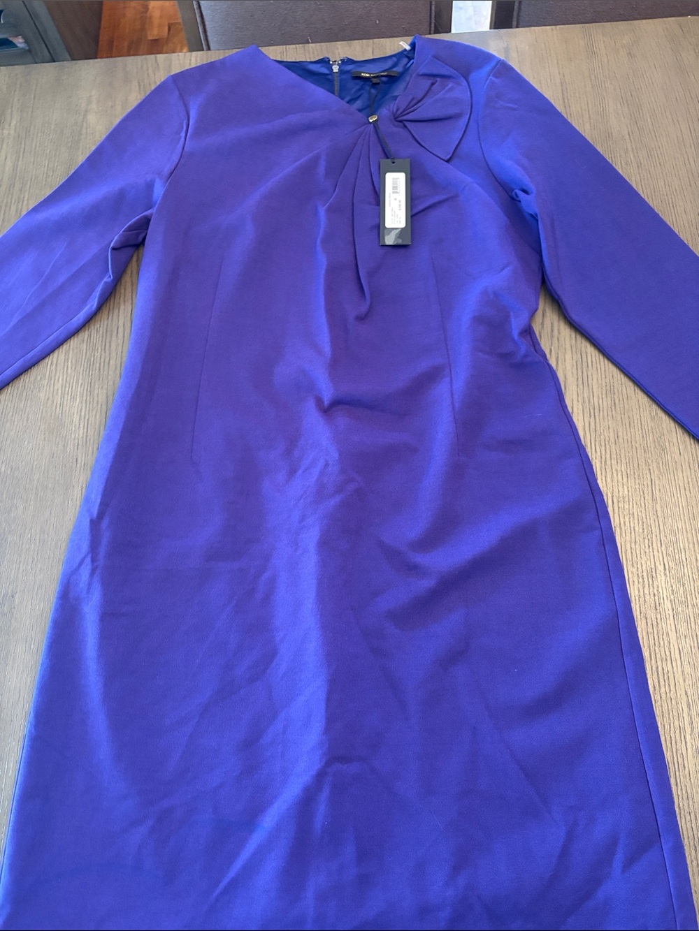 Kobi Halperin Royal Purple Long Sleeve Midi Dress